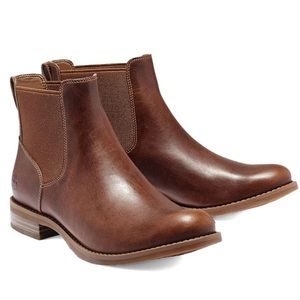 Brown leather boot